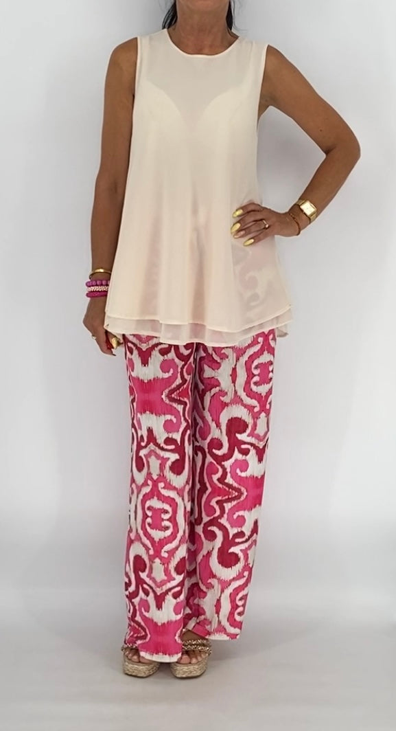 Bluse, beige