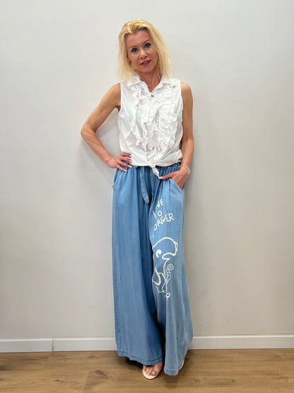 Sommer Jeans Hose 100% Lyocell "Snoopy"