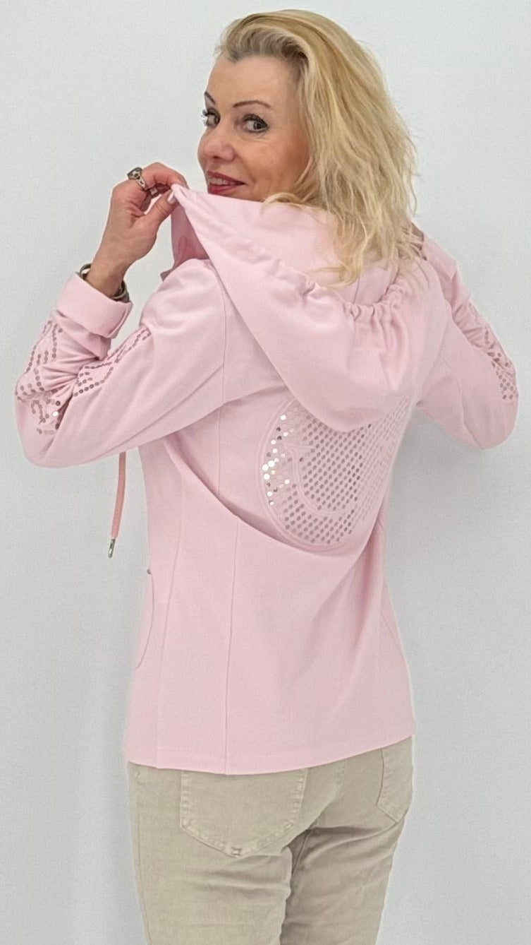 Blazer " Smily" mit Kapuze in Rosa