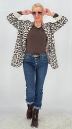 Leo Blazer, braun, bordo, creme