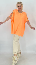 T-Shirt, orange, pink