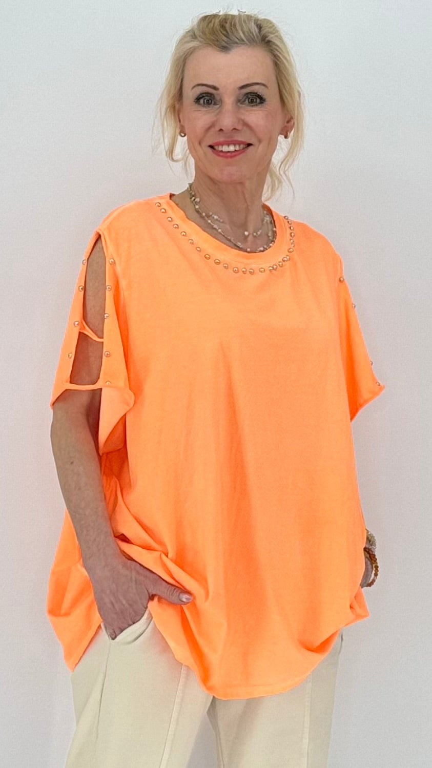 T-Shirt, orange, pink
