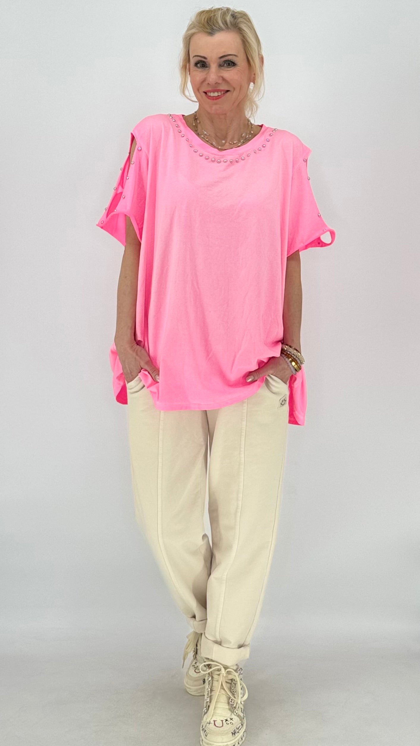 T-Shirt, orange, pink