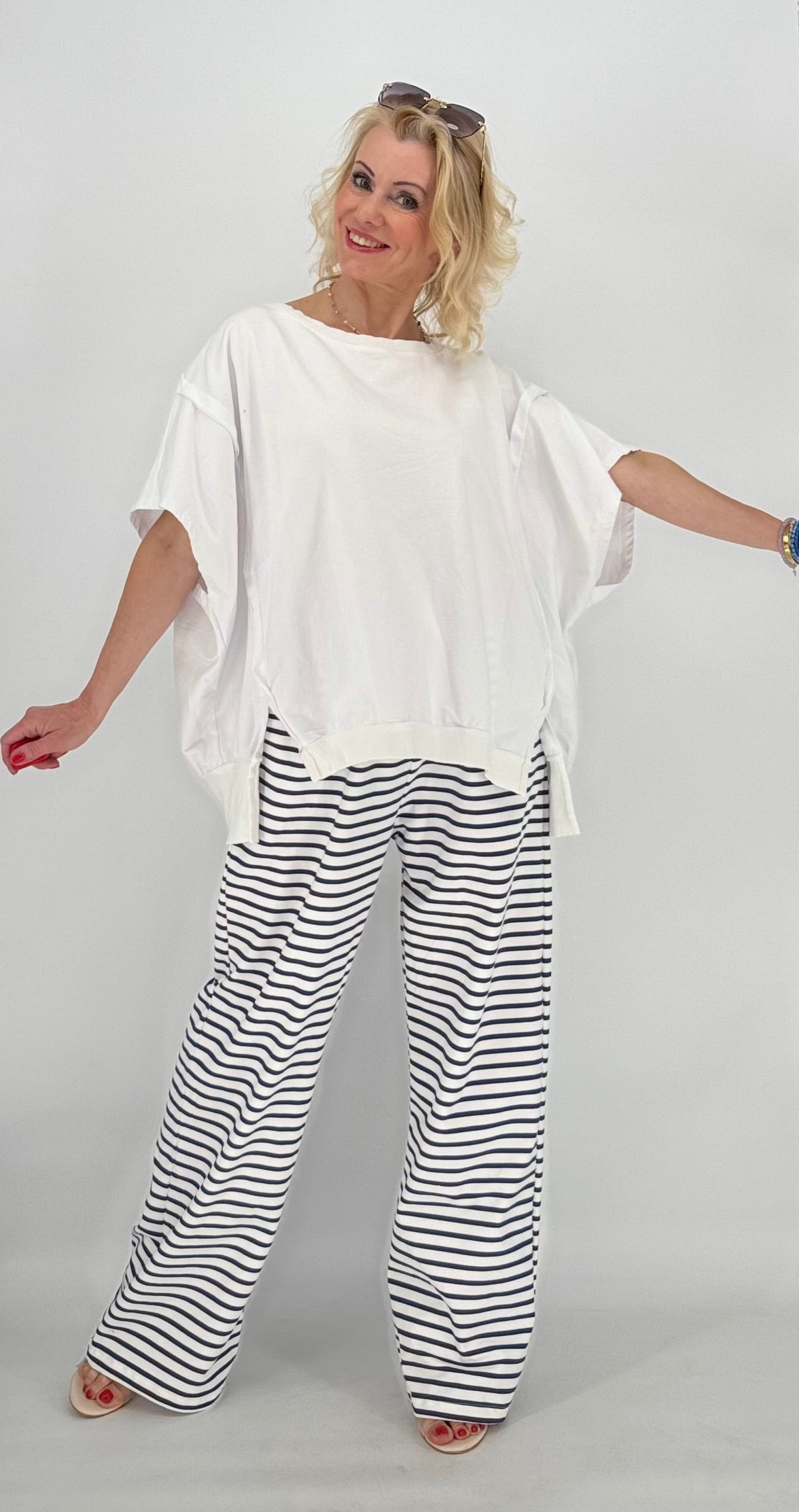 ESViViD Striped Soft Hose in blau/weiß