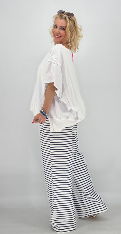 ESViViD Striped Soft Hose in blau/weiß