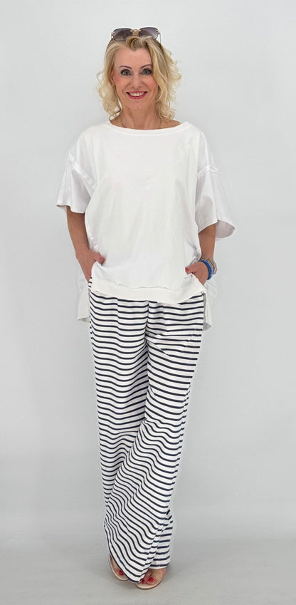 ESViViD Striped Soft Hose in blau/weiß