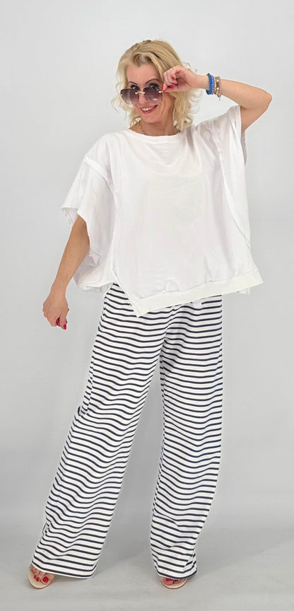 ESViViD Striped Soft Hose in blau/weiß