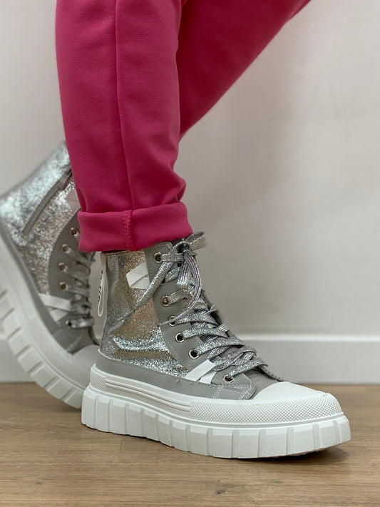 By Elena I Sneaker silber