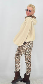 Wende-Kurzjacke mit Leo-Print