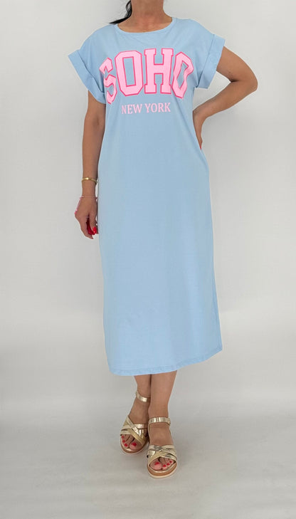 Langes Kleid SOHO, Blau