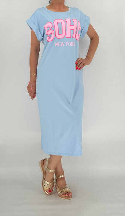 Langes Kleid SOHO, Blau