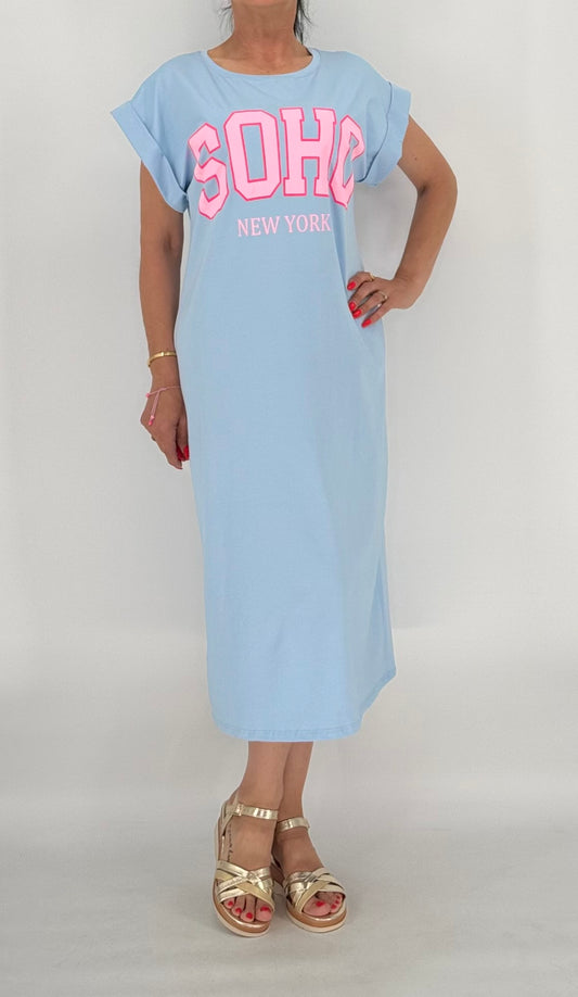 Langes Kleid SOHO, Blau