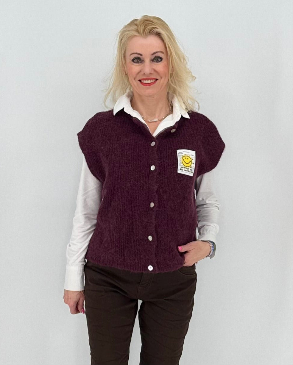 Weste ESViViD Baby Alpaca, pink, orange, burgunda