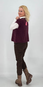 Weste ESViViD Baby Alpaca, pink, orange, burgunda