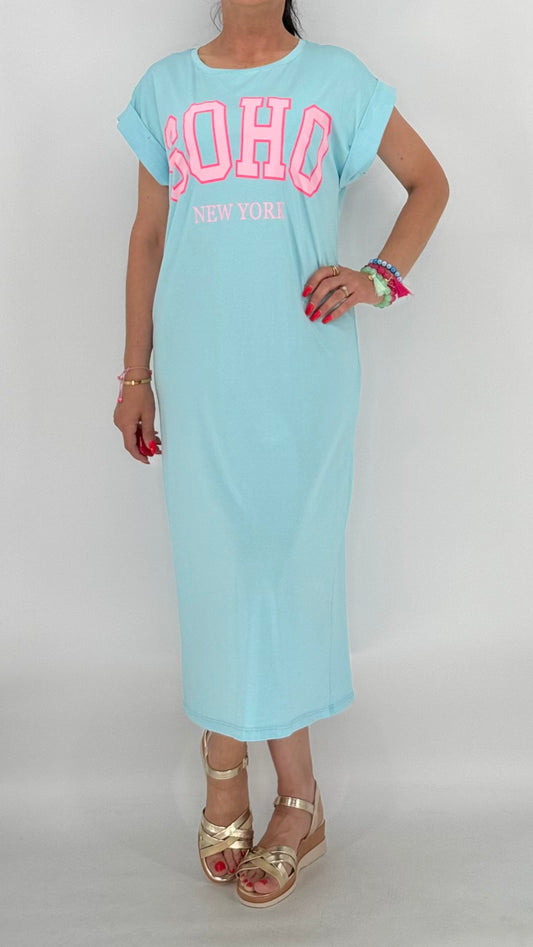 Langes Kleid SOHO, Türkis
