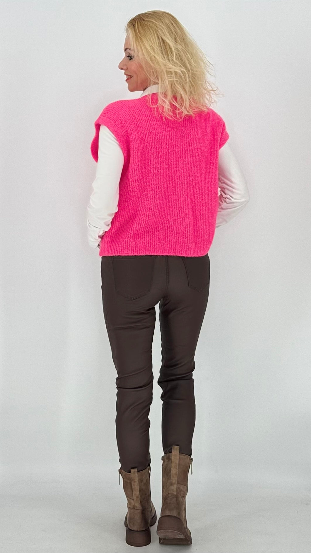 Weste ESViViD Baby Alpaca, pink, orange, burgunda