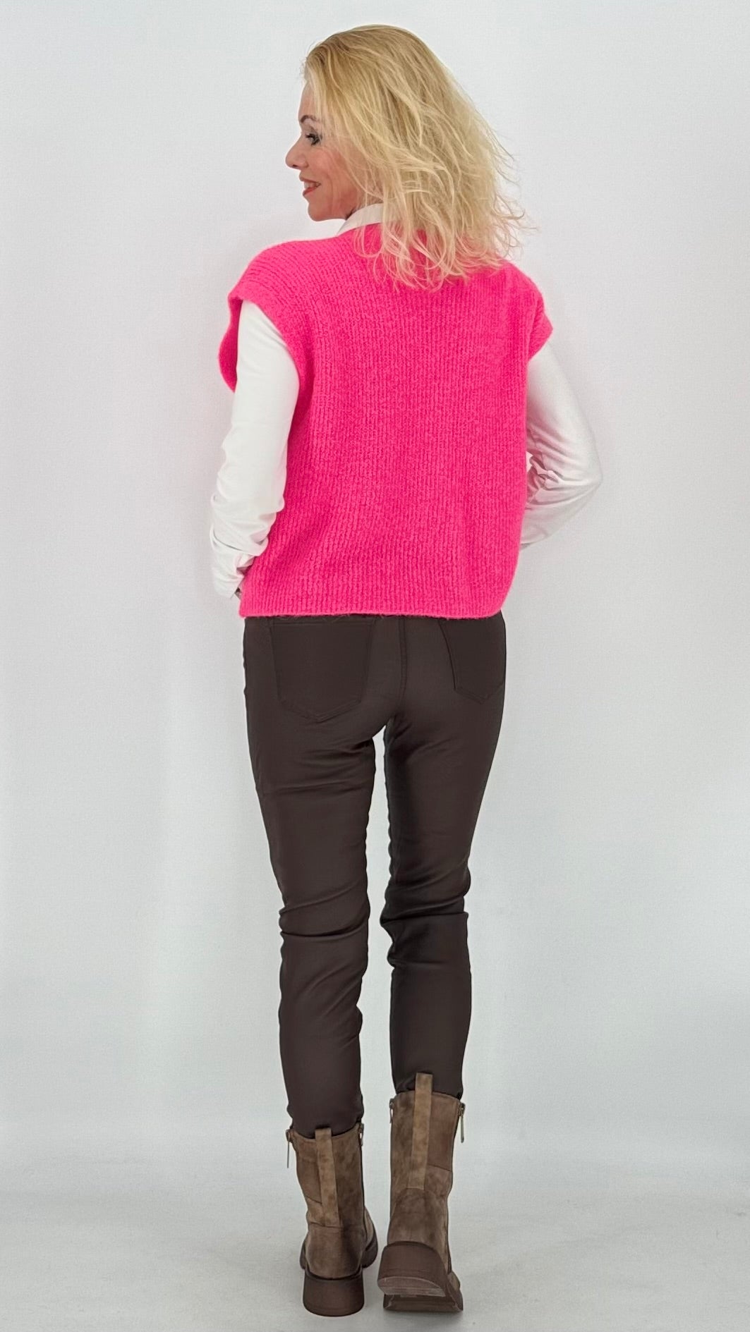 Weste ESViViD Baby Alpaca, pink, orange, burgunda