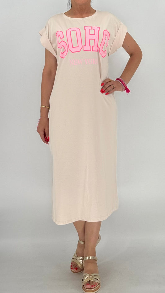 Langes Kleid SOHO, Beige