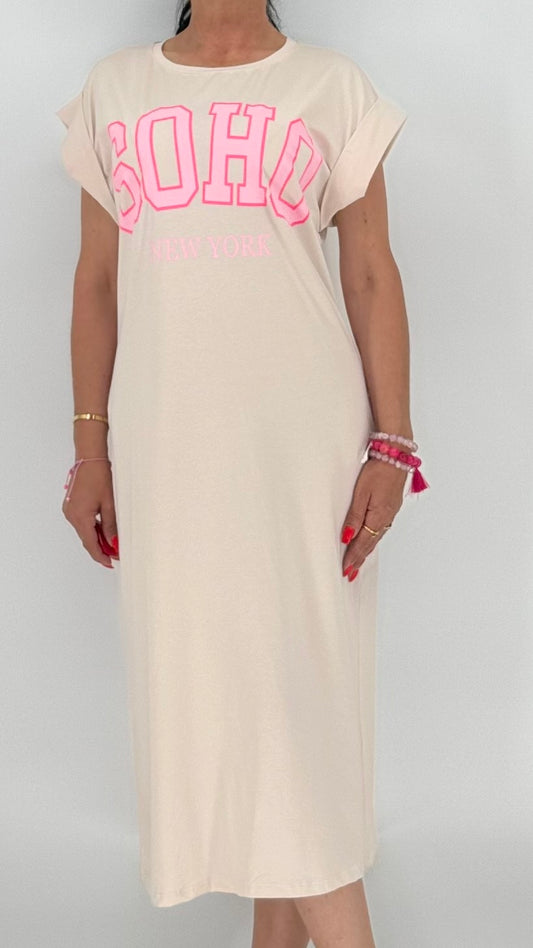 Langes Kleid SOHO, Beige