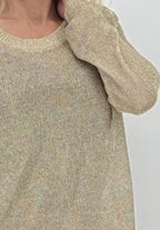 Netz Pullover gold