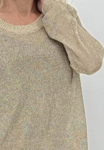Netz Pullover gold