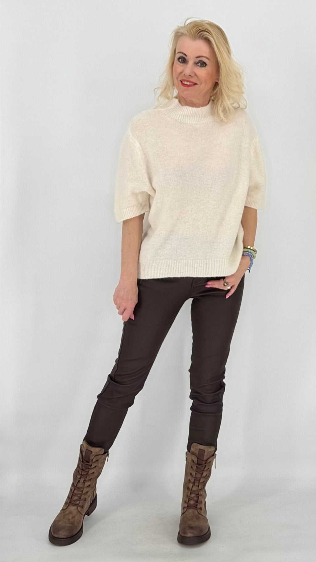 Lederimitat Hose ZAC, braun