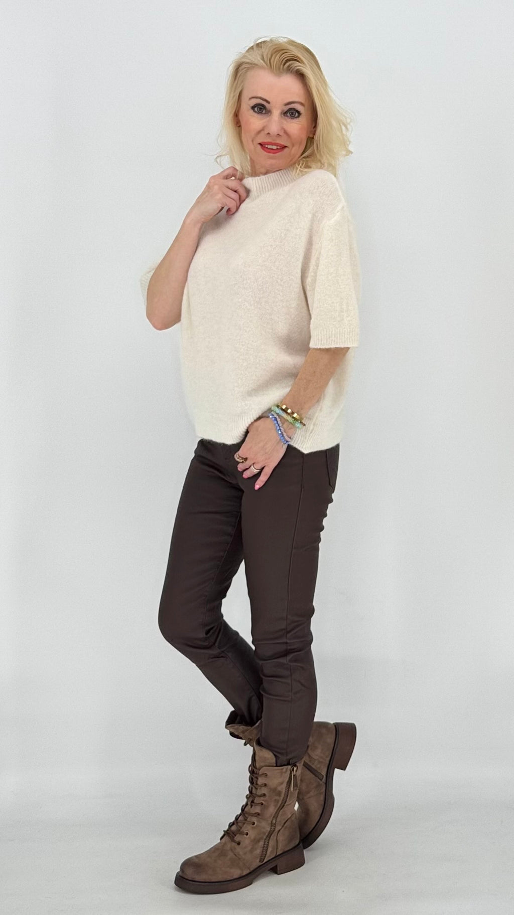 Lederimitat Hose ZAC, braun