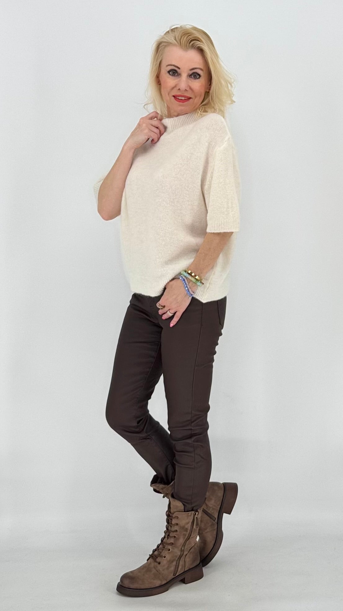 Lederimitat Hose ZAC, braun