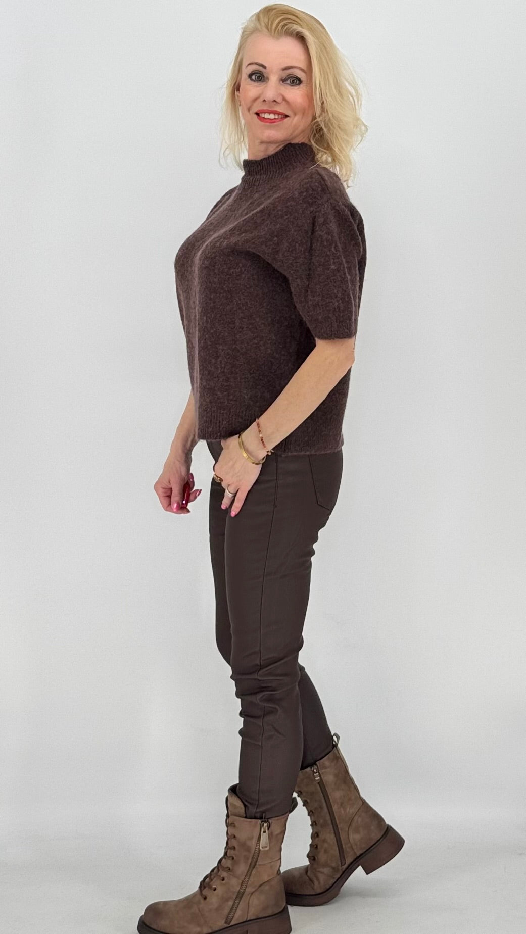 Lederimitat Hose ZAC, braun