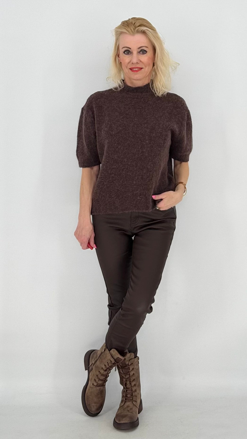 Lederimitat Hose ZAC, braun