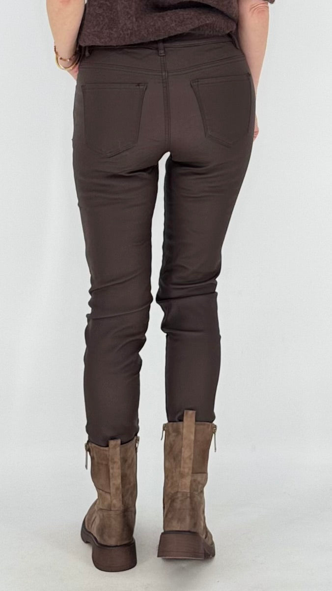 Lederimitat Hose ZAC, braun