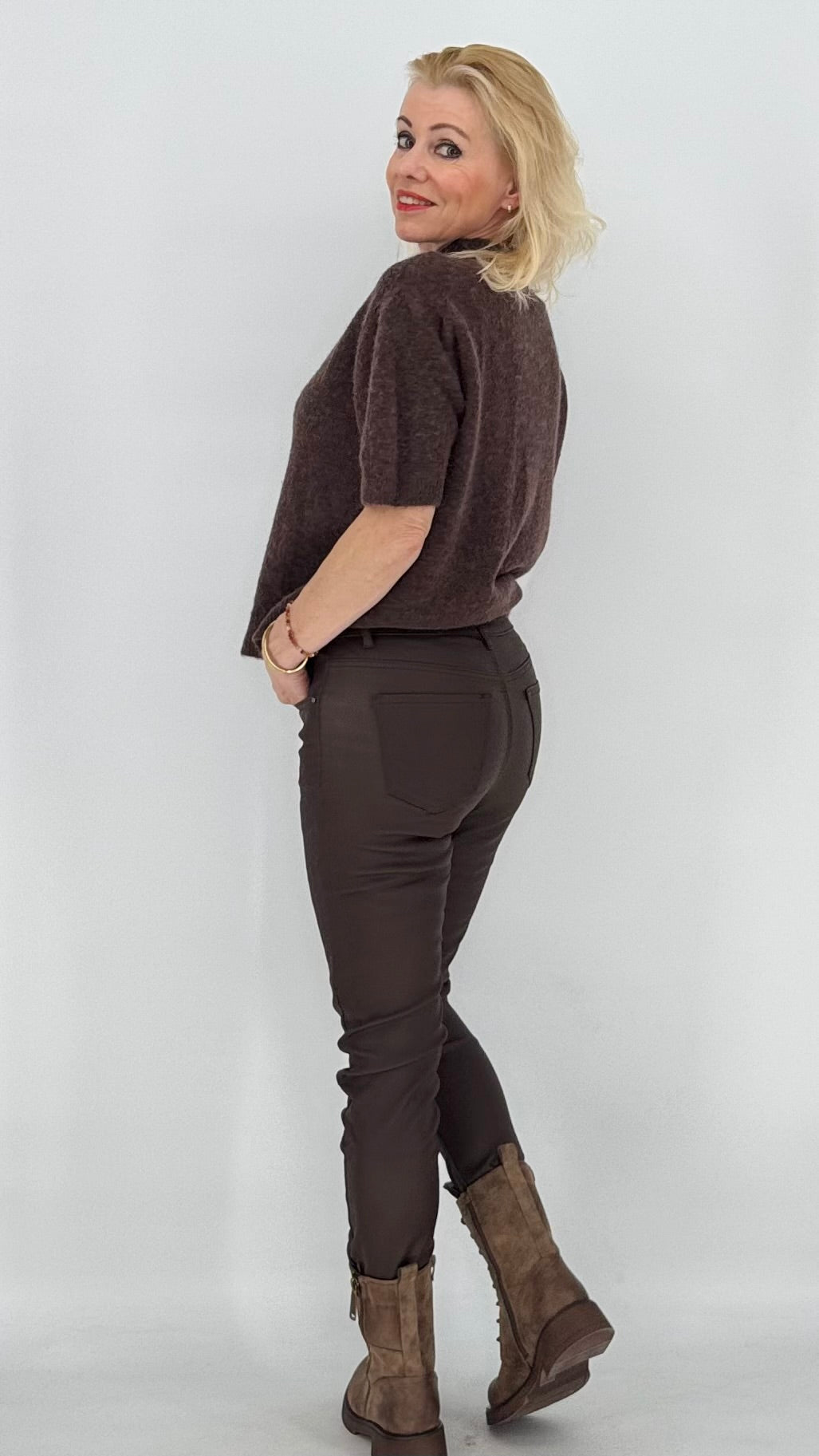 Lederimitat Hose ZAC, braun