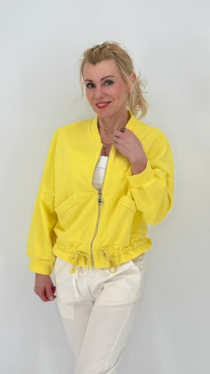 Bomberjacke in Gelb, 100% Cotton
