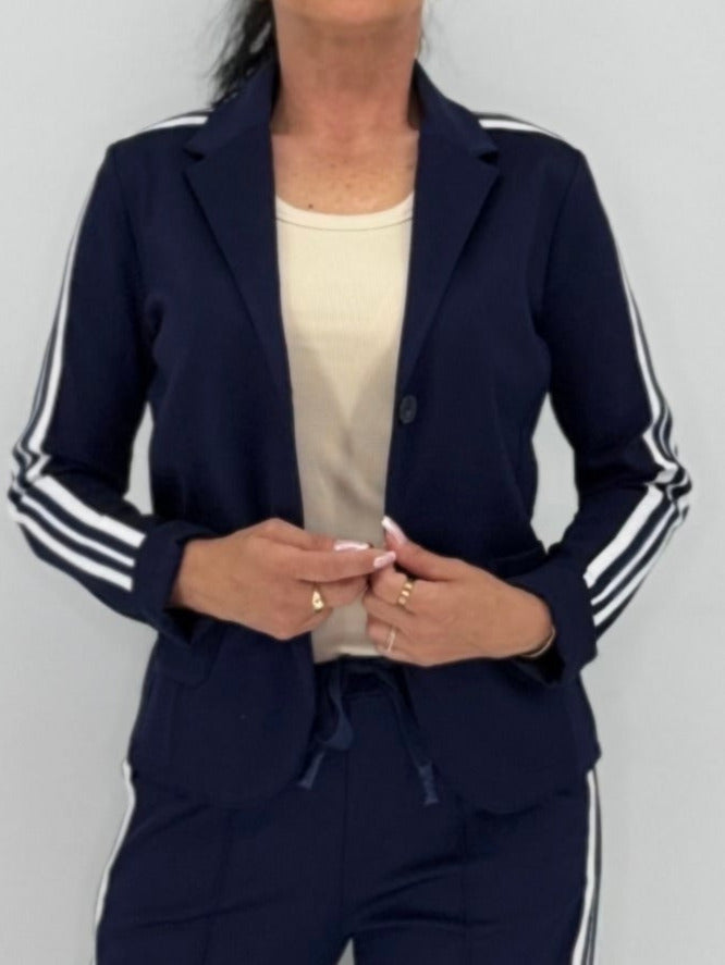 ESViViD Blazer mit seitlichen Streifen, dunkelblau