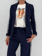 ESViViD Blazer mit seitlichen Streifen, dunkelblau