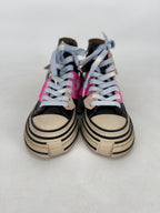 Sneaker Rebecca White, Lackleder in Schwarz mit Pink - By Elena FashionBy Elena Fashion