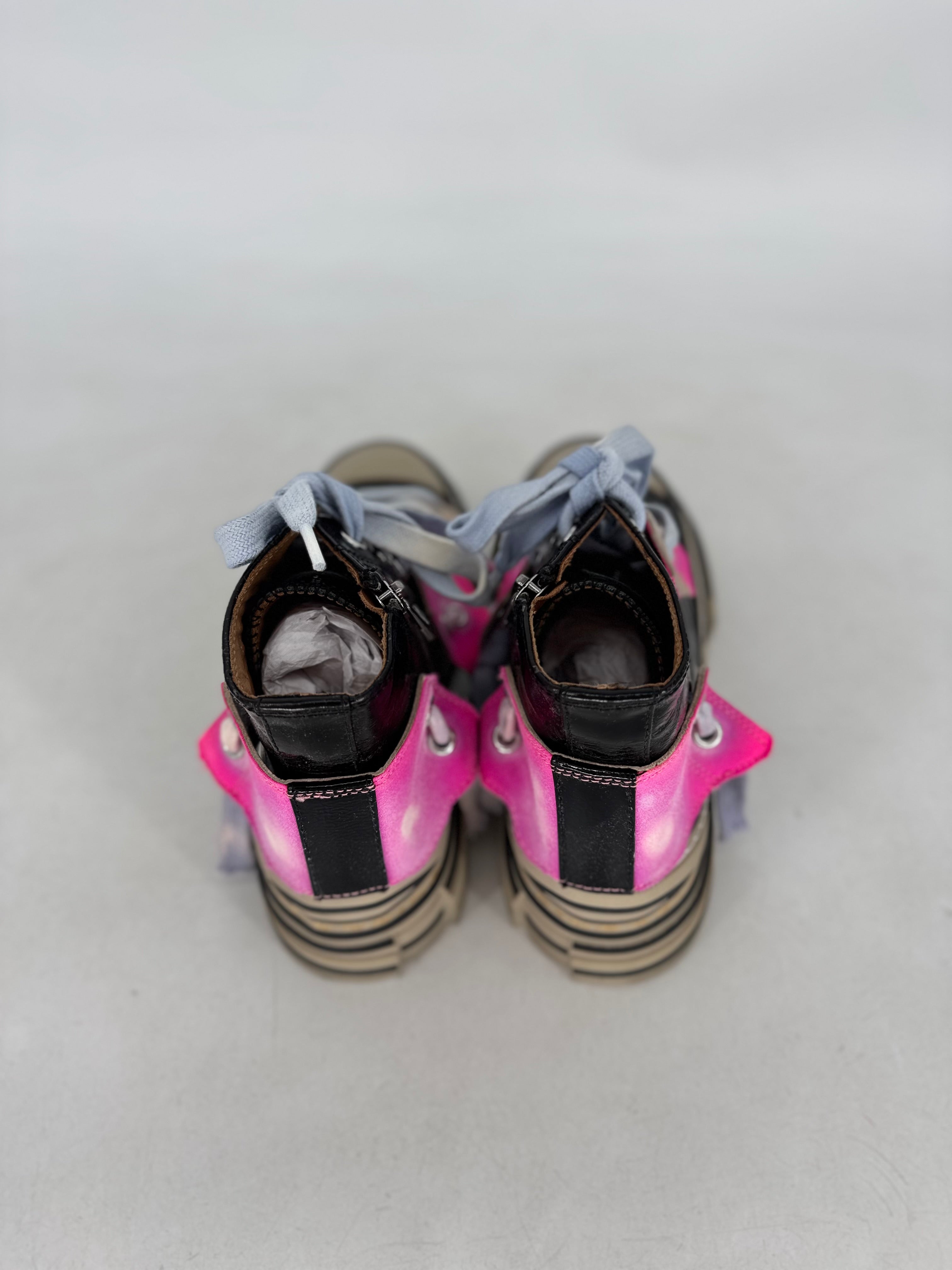 Sneaker Rebecca White, Lackleder in Schwarz mit Pink
