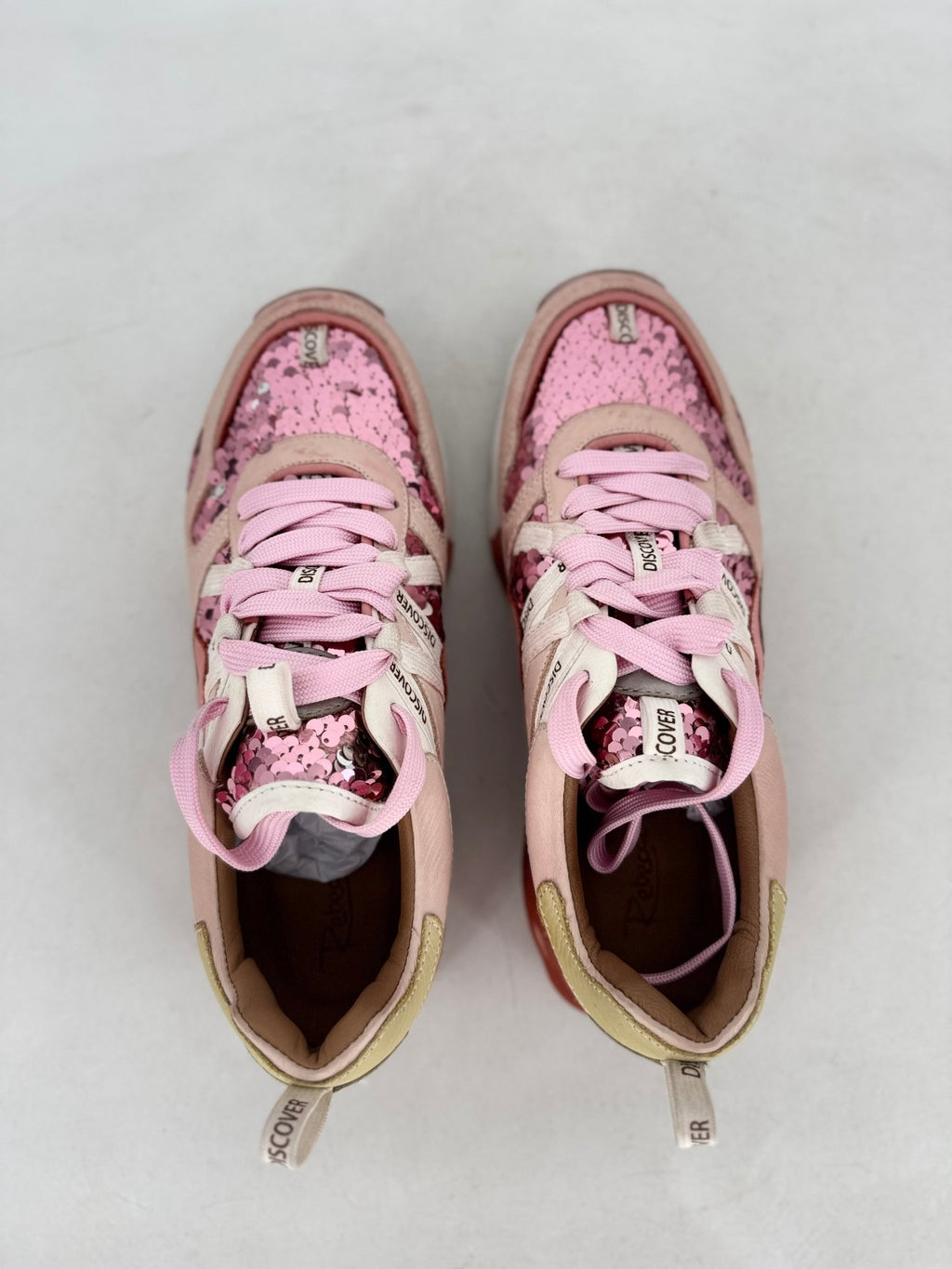 Sneaker Rebecca White, in Rosa mit Pailetten - By Elena FashionBy Elena Fashion