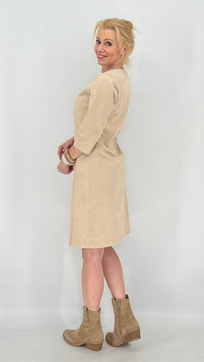 ESViViD Kleid velour, beige