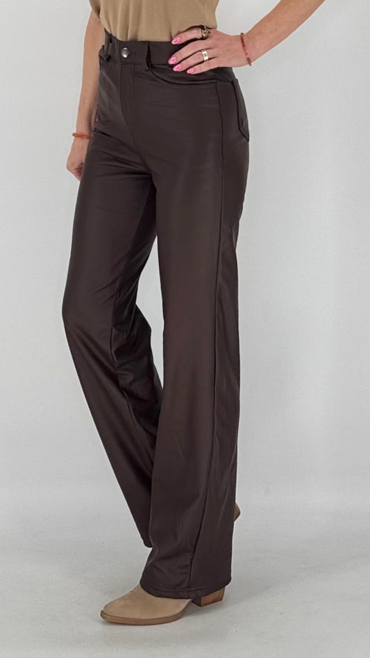 Lederimitat Hose, braun