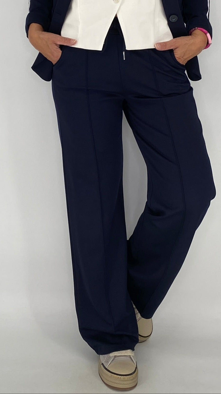 ESViViD Hose mit genähter Bügelfalte, marineblau