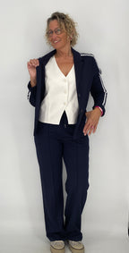 ESViViD Hose mit genähter Bügelfalte, marineblau