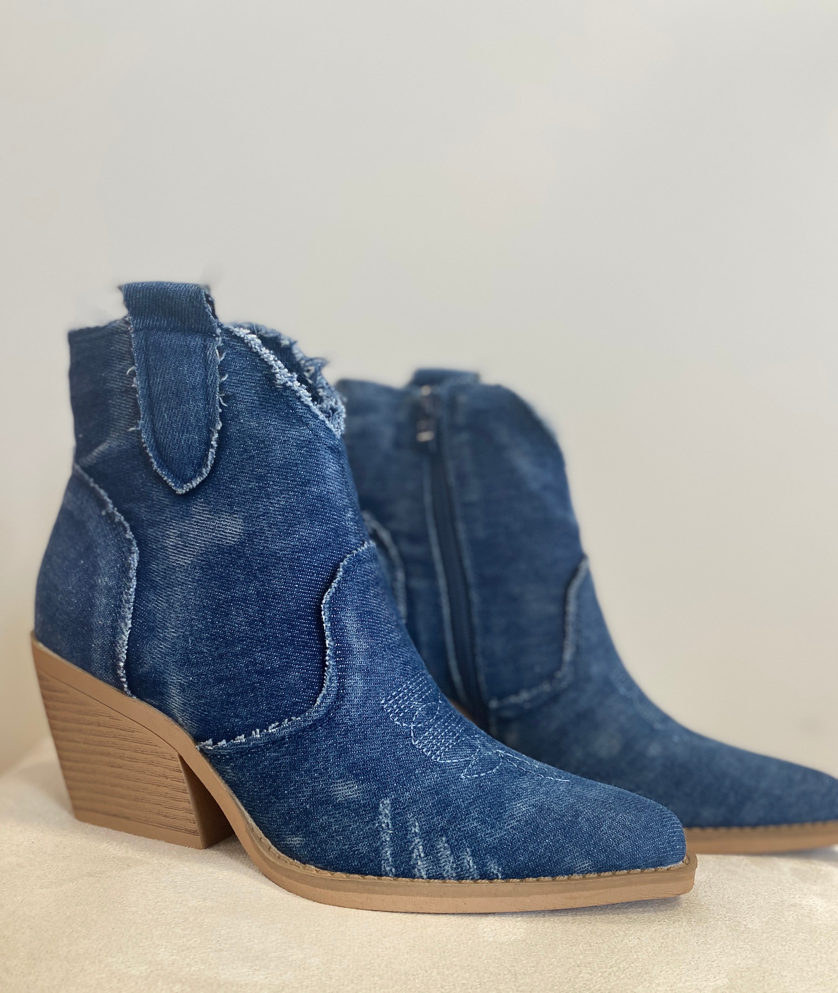 Stiefel, Cowboystiefel jeans kurz DES676