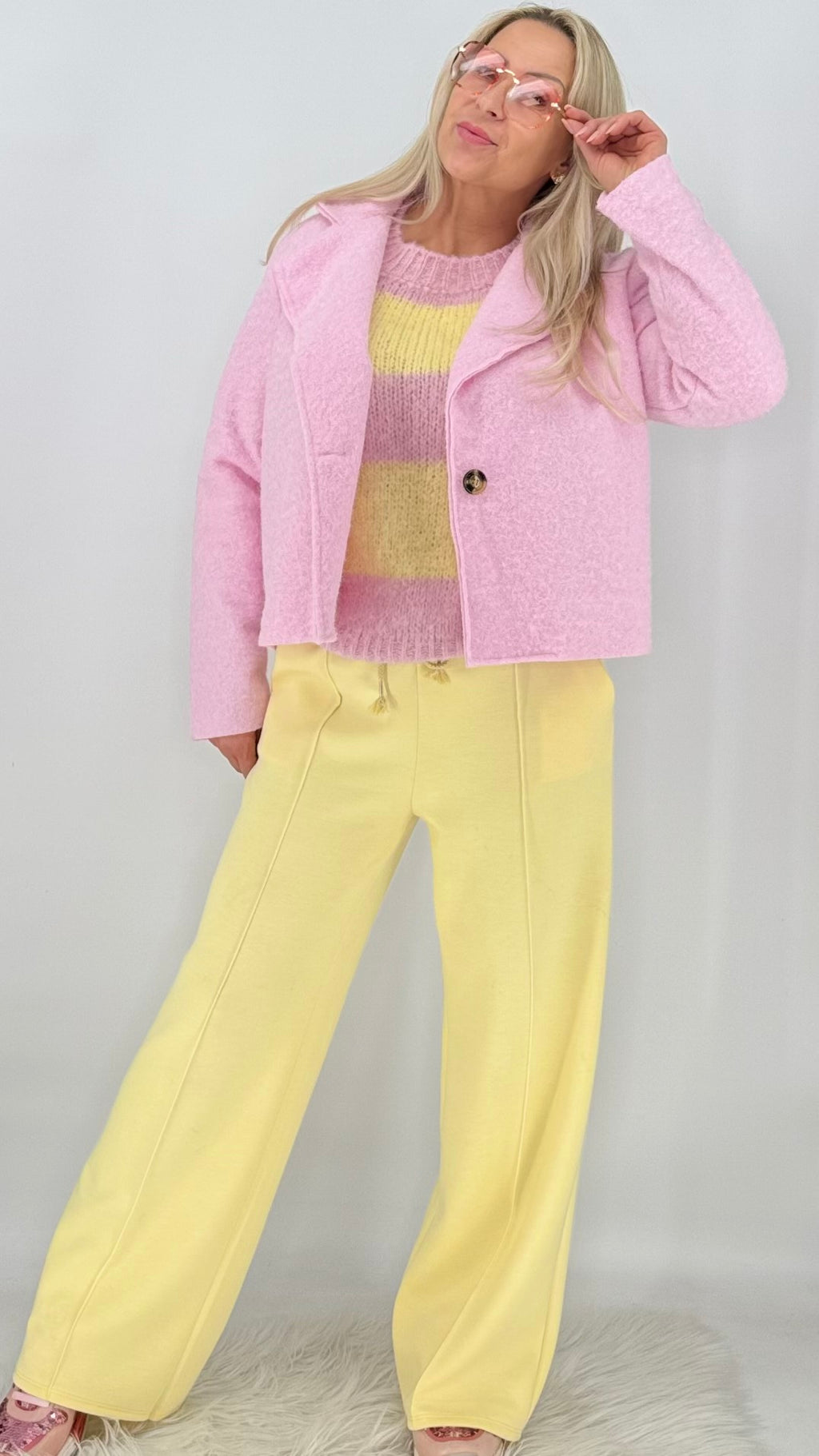 Oversize-Jacke in Rosa