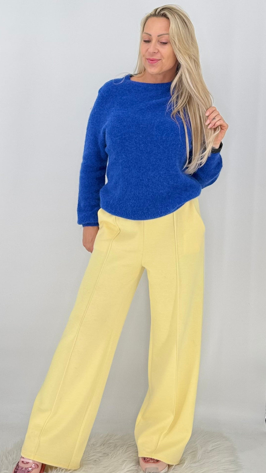 ESViViD Kuscheliger Pullover mit Baby-Alpaka – Royal Blue