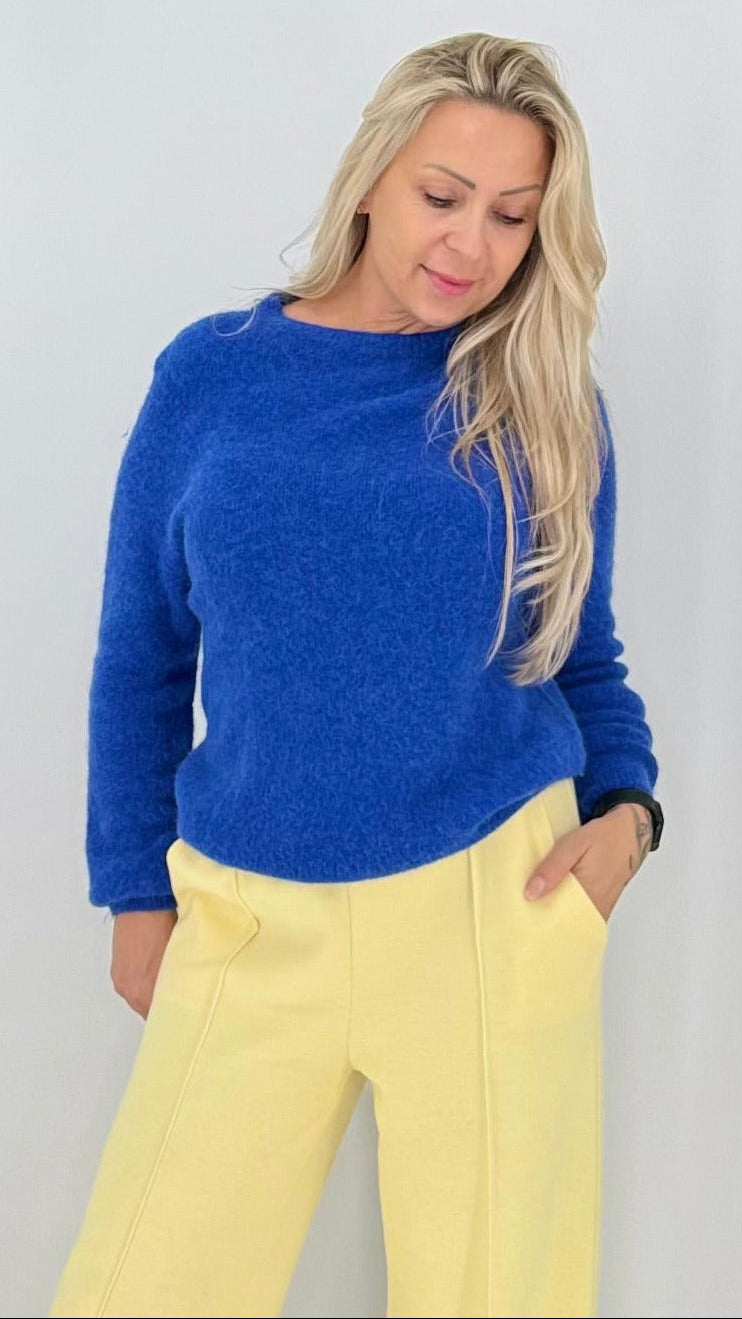 ESViViD Kuscheliger Pullover mit Baby-Alpaka – Royal Blue
