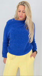 ESViViD Kuscheliger Pullover mit Baby-Alpaka – Royal Blue