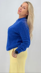ESViViD Kuscheliger Pullover mit Baby-Alpaka – Royal Blue