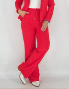 ESViViD Hose mit genähter Bügelfalte, rot