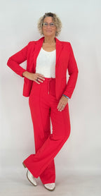 ESViViD Hose mit genähter Bügelfalte, rot